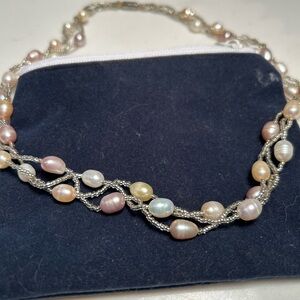 Elegant Multicolor Pearl Necklace